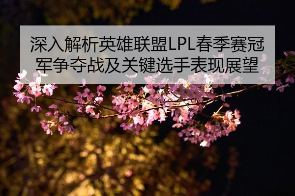 深入解析英雄联盟LPL春季赛冠军争夺战及关键选手表现展望